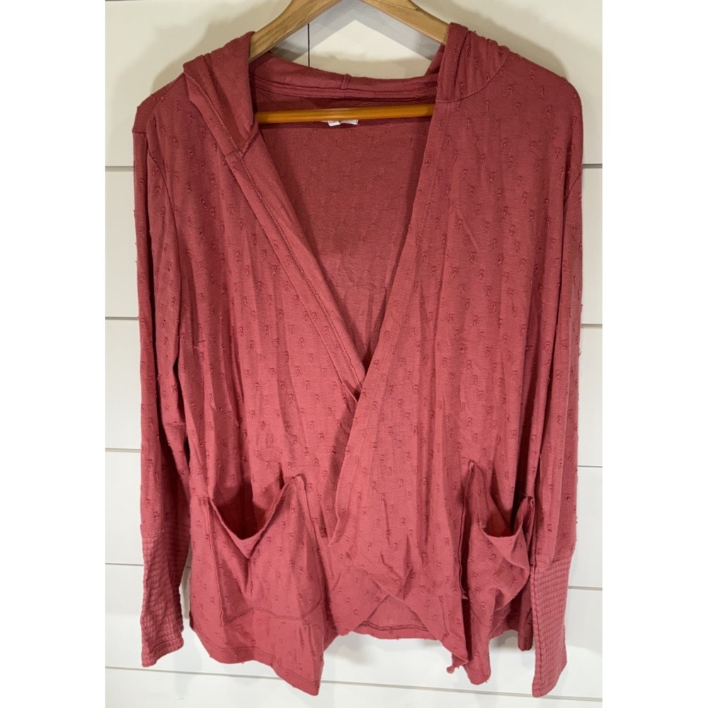 Maurices Coral Open Front Knit Cardigan Women's Medium M Long Sleeve Lightweight